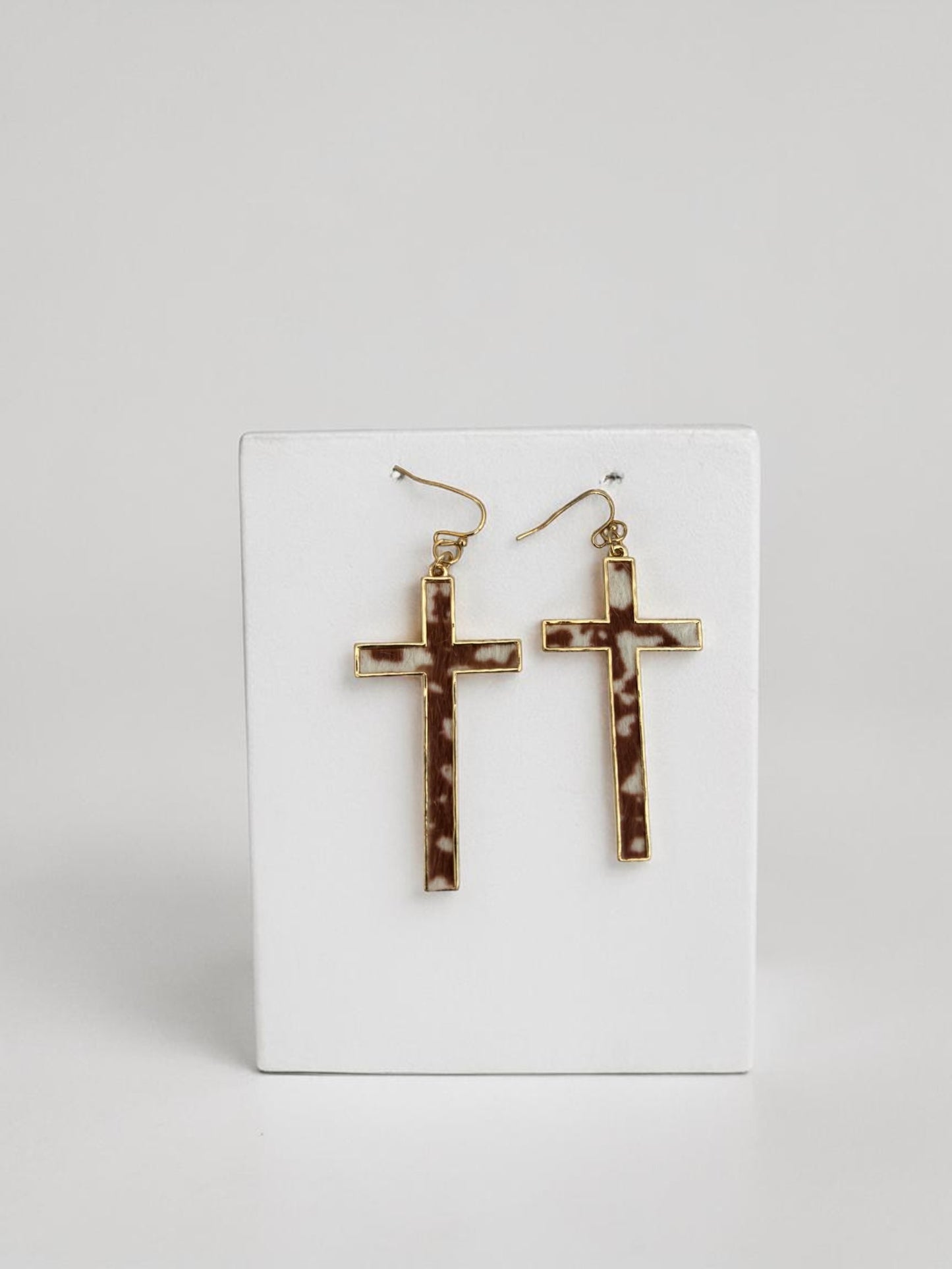 "Holy Cowhide" Cross Dangles