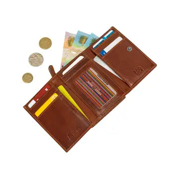Greenwood Leather RFID Harvest Wallet - Camel