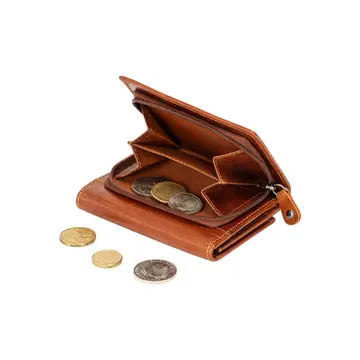 Greenwood Leather RFID Harvest Wallet - Camel