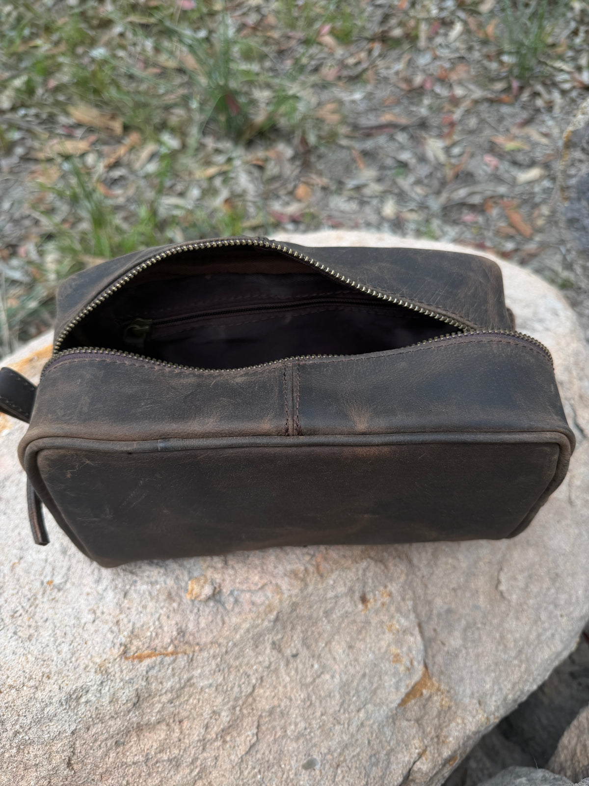 The Long Haul Leather Toiletry Bag