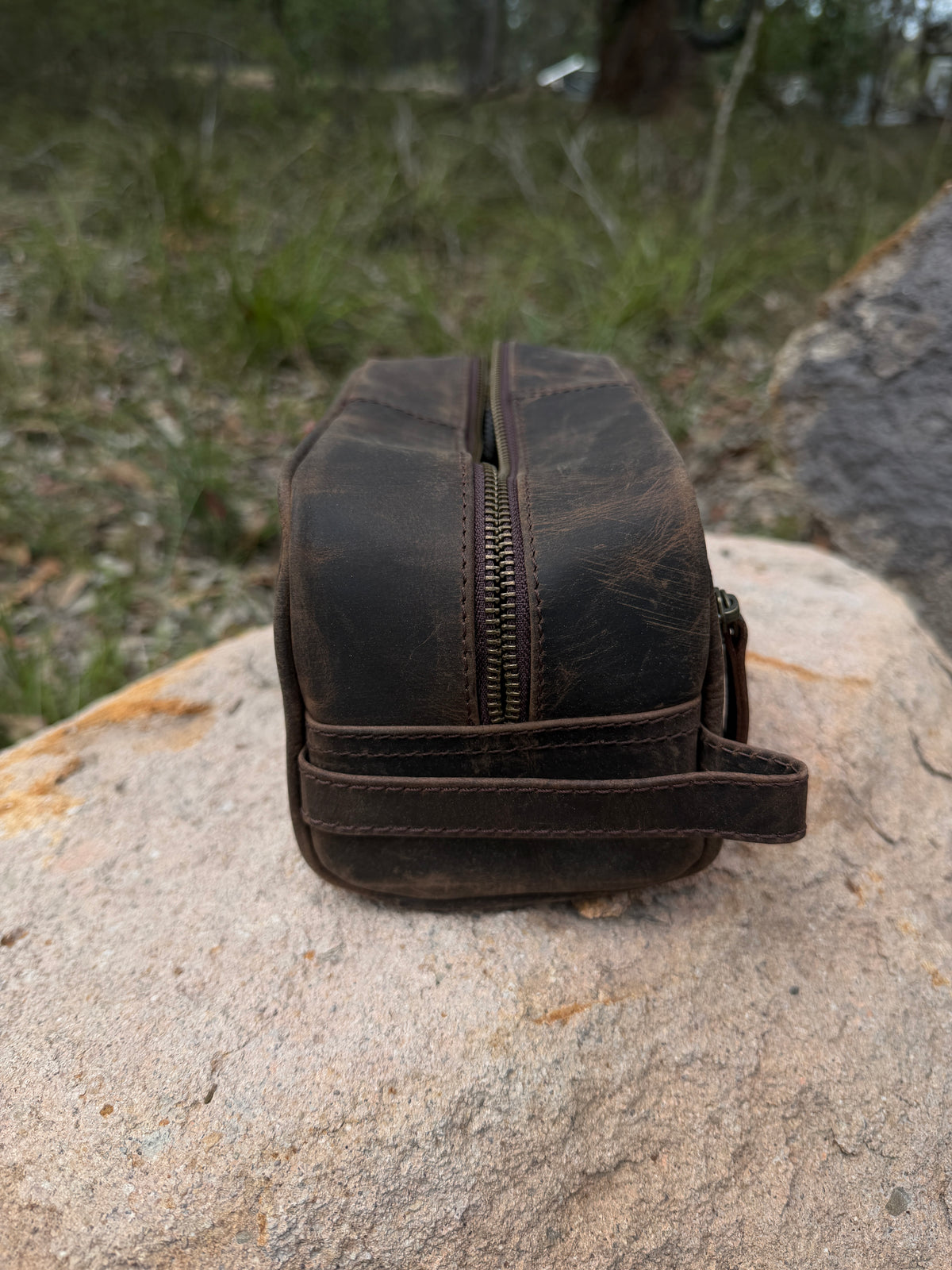 The Long Haul Leather Toiletry Bag