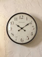 "Domed Days" antique wall clock, black, domed design