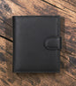 The Stockman Leather Wallet, black colourway, front view