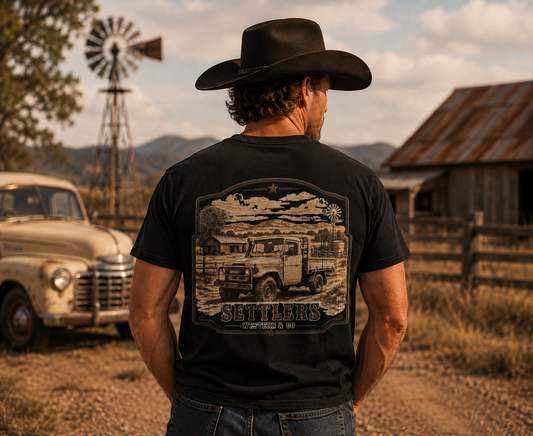Homestead Ute men's country graphic tee, front print