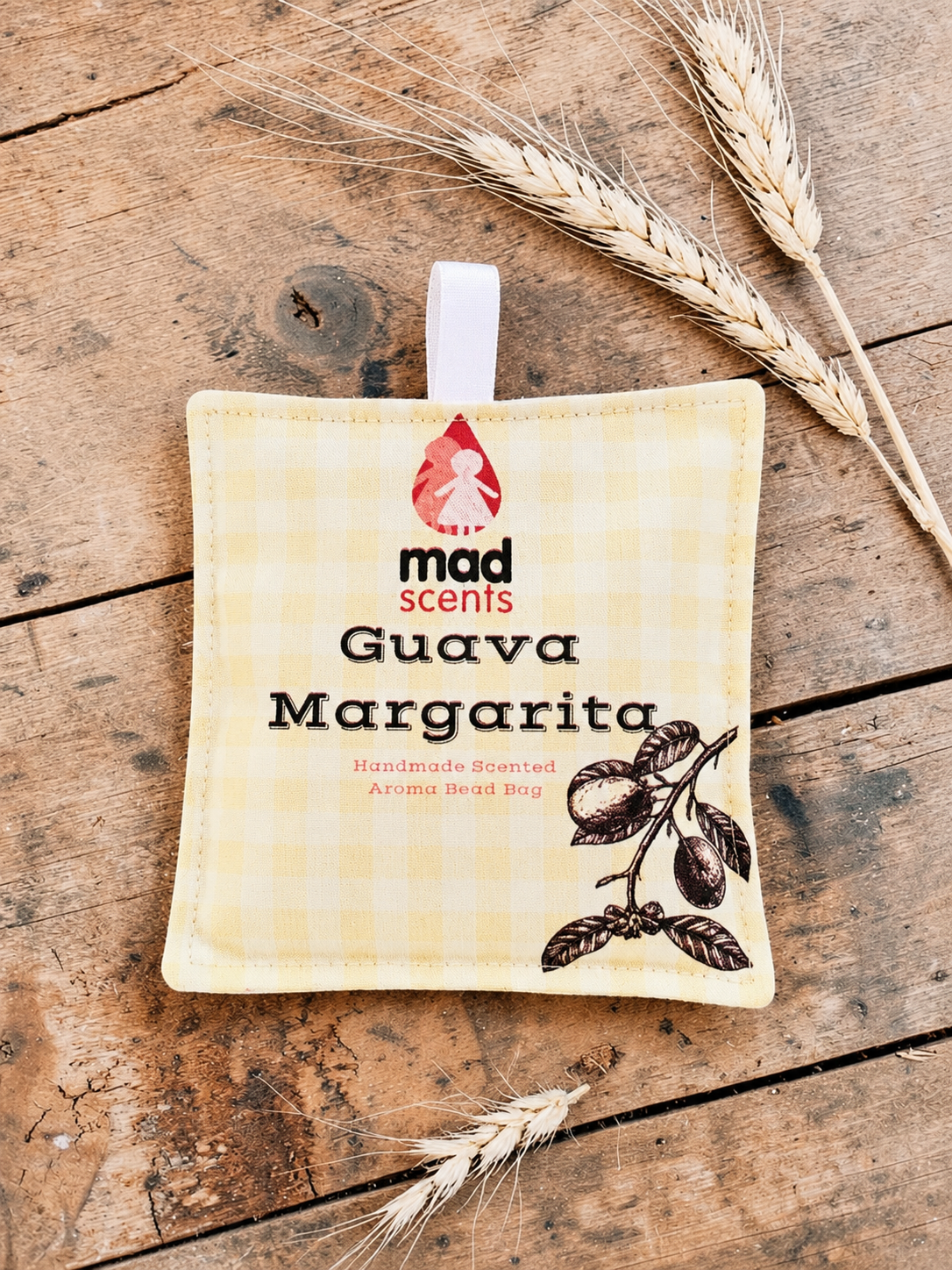 Country linen aroma bag, lifestyle shot on drawer