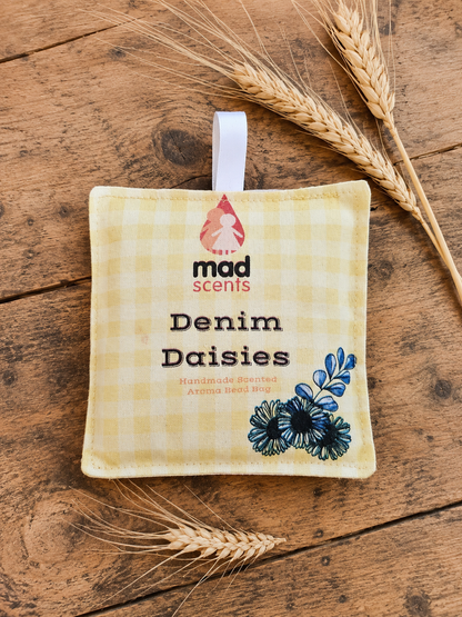 Country linen aroma bag hanging in wardrobe