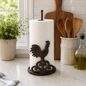 The Farmhouse Rooster Roll Stand, country kitchen paper towel holder