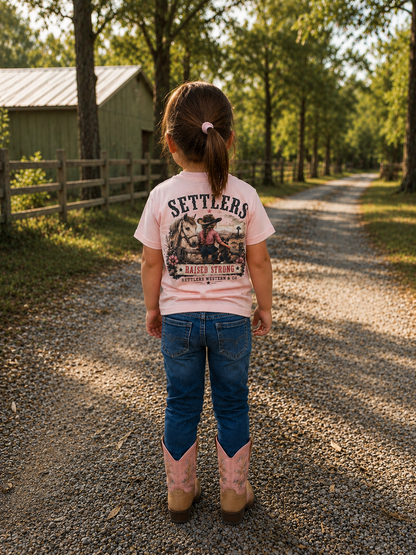 Raised Strong country graphic tee, front print