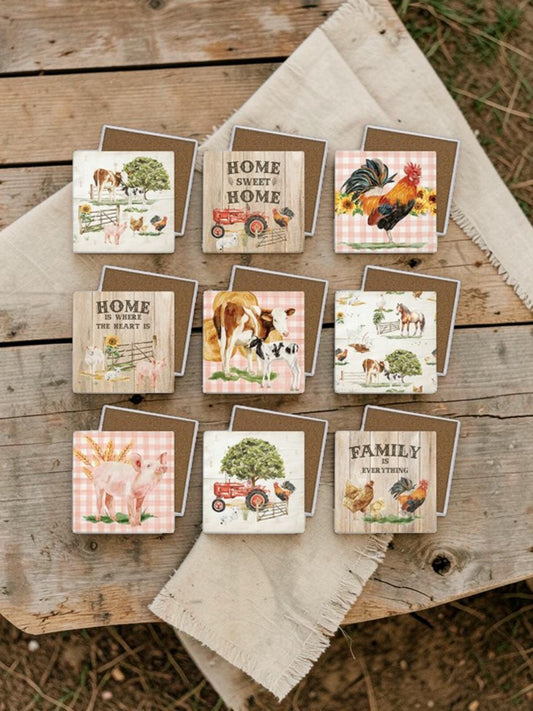 "Farmyard Friends" Coaster Set