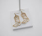 "Gold Boots" gold cowboy boot dangle earrings