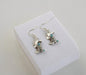 "Silver Spurs" cowboy boot and hat dangle earrings with jade detail