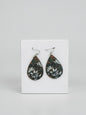 "Wildflower" teardrop dangle earrings, floral design