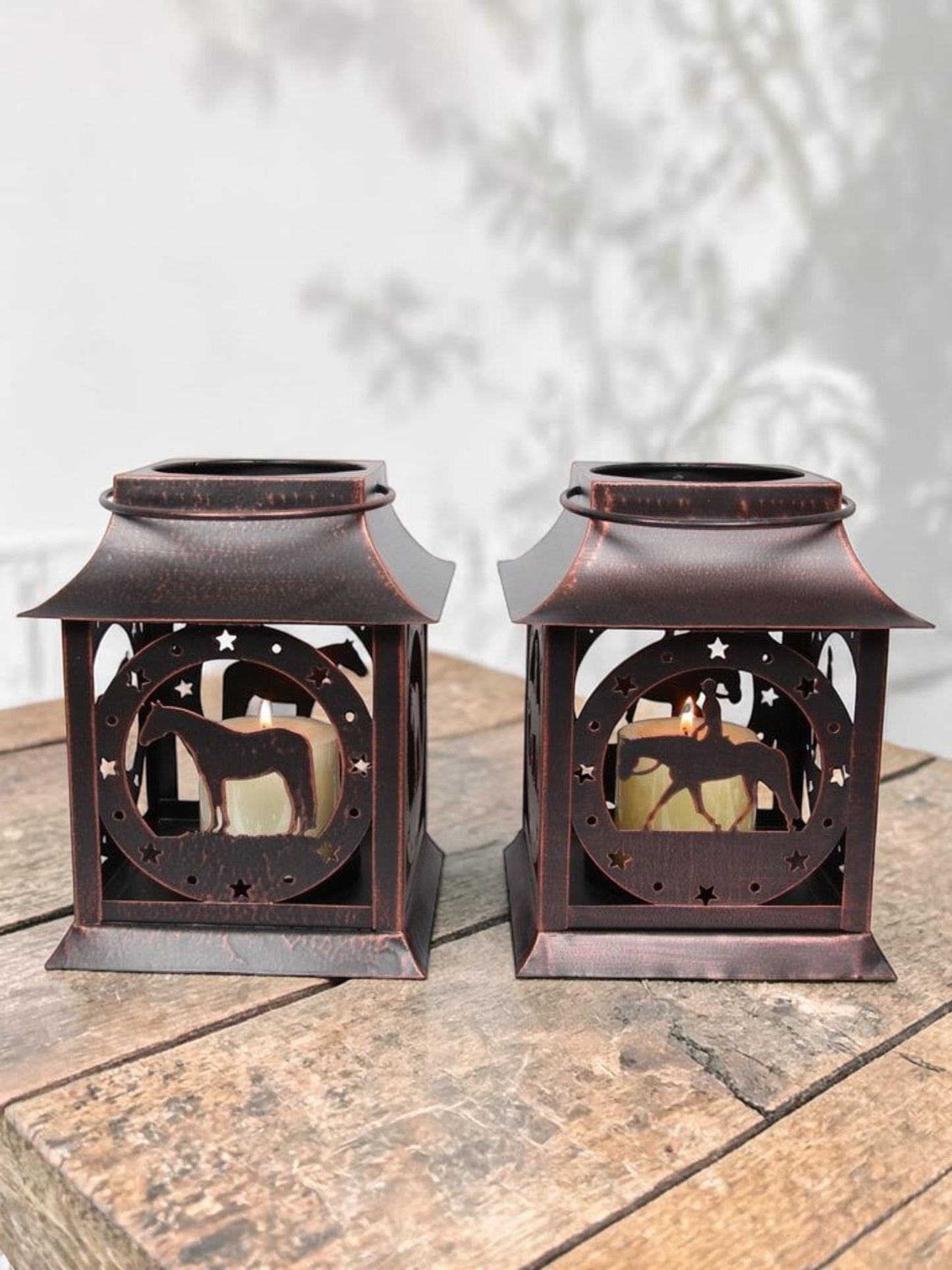 "Lantern Lights" Rustic Horse Lanterns