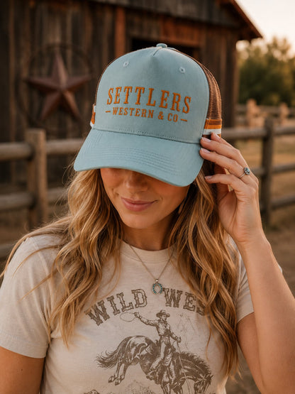 Settlers Western & Co trucker cap, front view