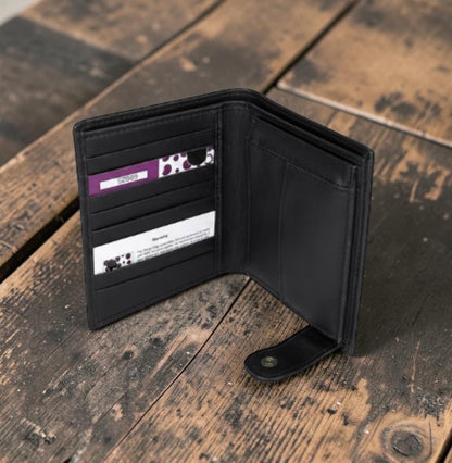 The Stockman Leather Wallet, black colourway, interior view