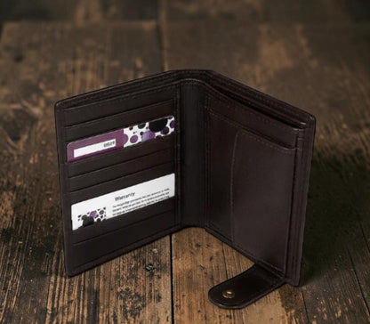 The Stockman Leather Wallet, brown colourway, interior view