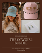 The Cowgirl Bundle, hat, hat chain and earrings set