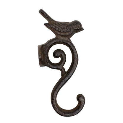 Perched Bird Hook, close-up mounted on wall