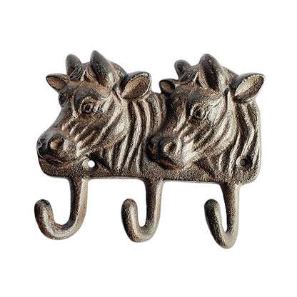 The Homestead Triple Hook, close-up mounted on wall