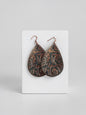 "Tooled Teardrop" leather dangle earrings, rustic western style
