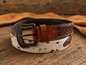 Cowhide Country Hairon Belt, light speckle swatch