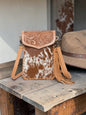"Tole" leather phone bag, front view