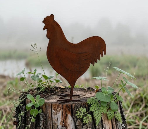 "Rooster at Dawn" Garden Decor