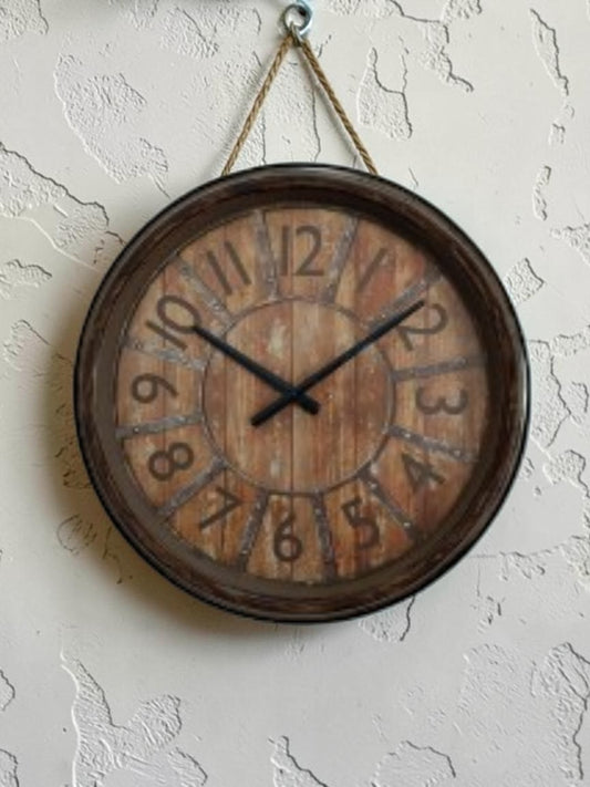 "Rustic Time" Antique Numeral Wall Clock