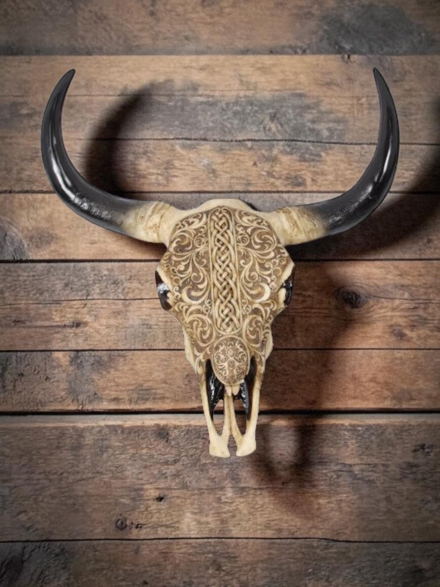 "Tribal Spirit" Cow Skull Wall Hanger