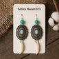 Concho + Coyote Teeth earrings, statement western jewellery