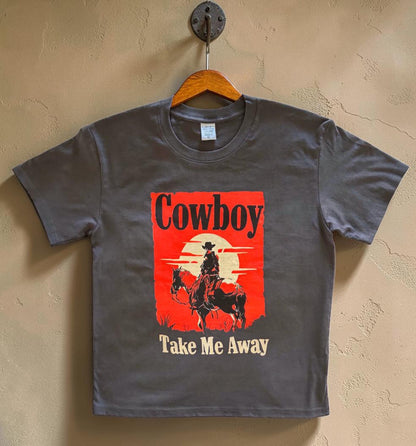 Take Me Away country graphic tee, cowboy design front print