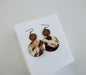 "Wild Circles" cowhide-print dangle earrings