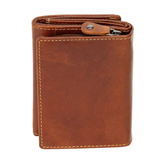 Greenwood Leather RFID Harvest Wallet - Camel