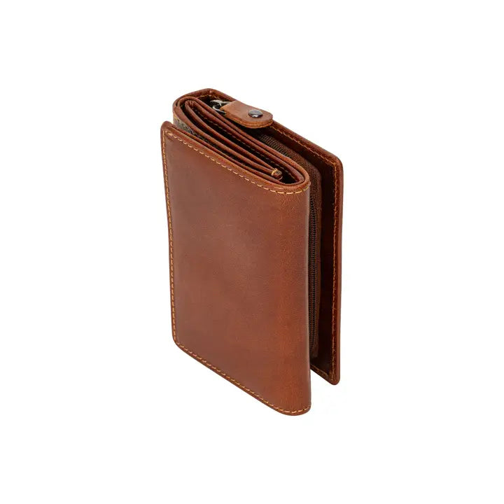 Greenwood Leather RFID Harvest Wallet - Camel