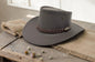 Jacaru Wallaroo leather hat, brown colourway